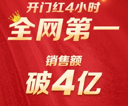 破4億！九牧開門紅全網(wǎng)第一