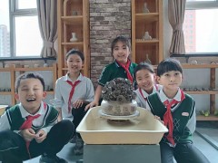“祝福祖國”――盛世長安小學(xué)陶藝社團(tuán)手作花籃，慶祝新中國成立75周年